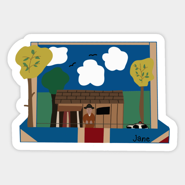 Eleven Jane stranger things diorama Sticker by tziggles